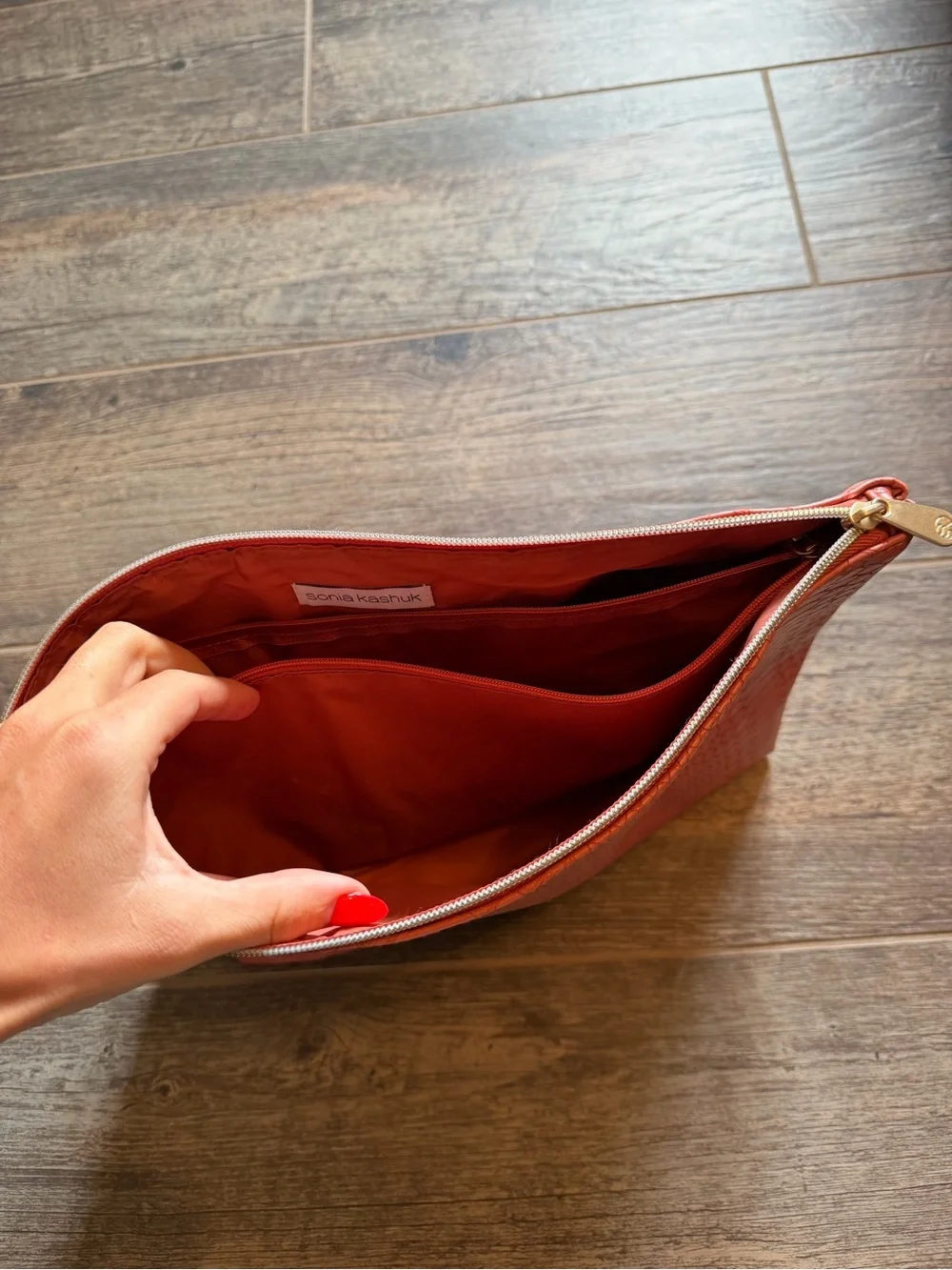 Sonia Kashuk Coral Snake-Embossed Cosmetic Pouch